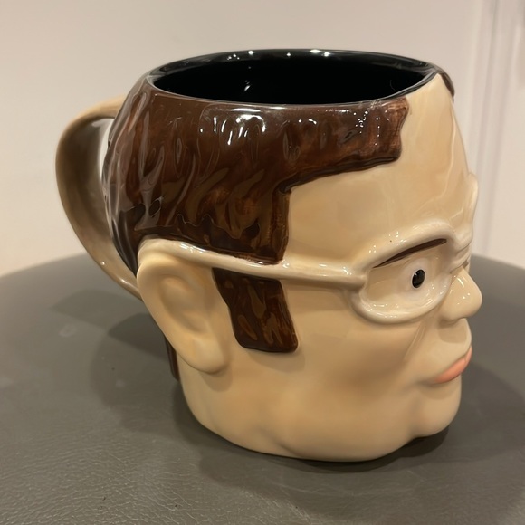 New Dwight Schrute Head 3D Ceramic Coffee Mug The Office Mug 20 Ounces - Picture 4 of 11
